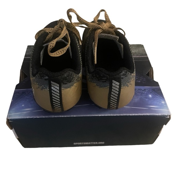 DSG Boys Speed Viper Soccer Athletic Black Gold Cleats Low Top Lace Up Size 10K - Picture 4 of 6